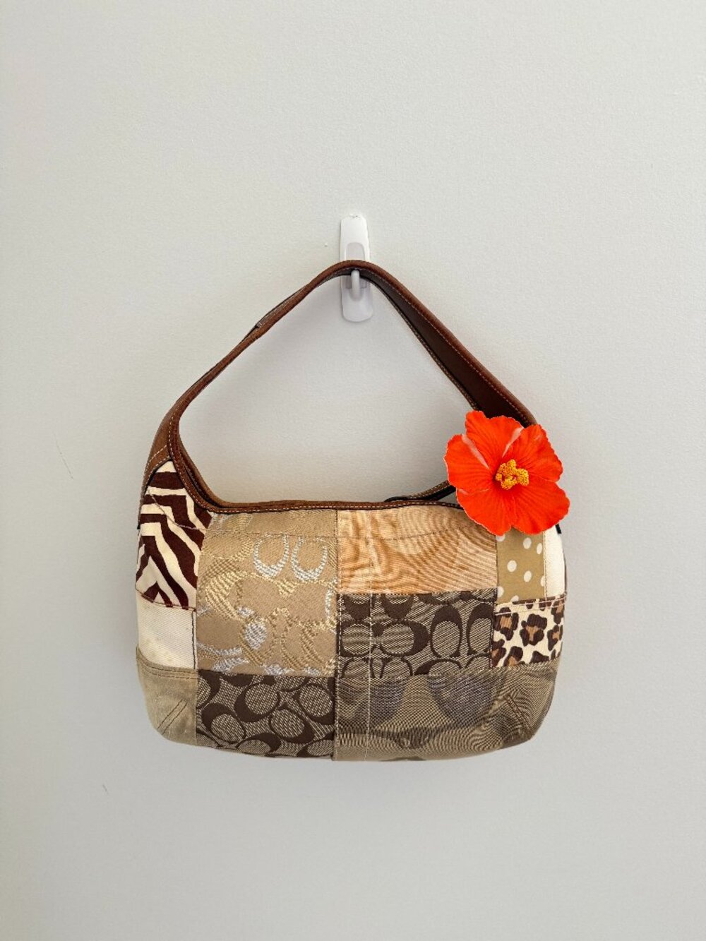 Coach Patchwork Canvas Ergo Shoulder Bag $250